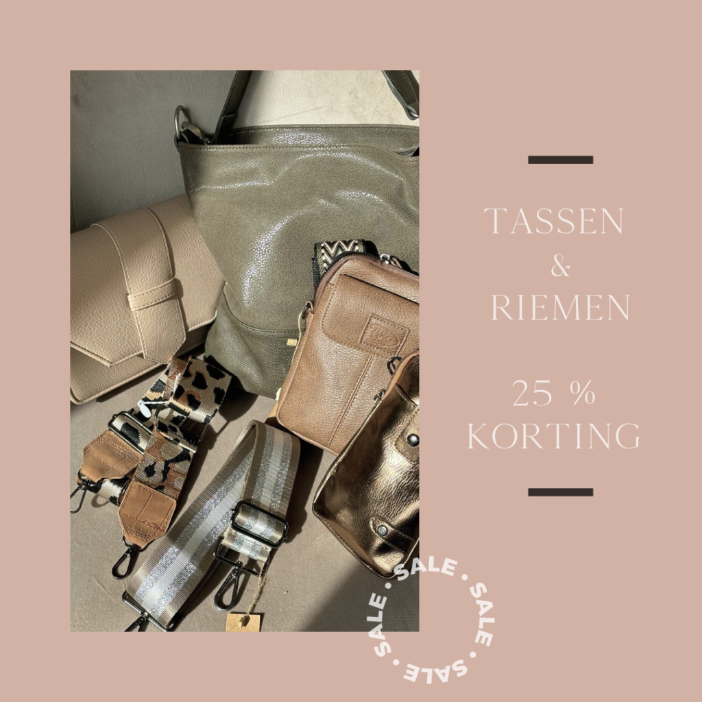 Tassen & Riemen 50 % korting (Instagram-bericht)